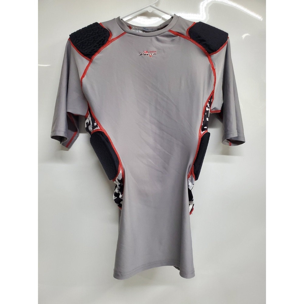 Riddell Power Padded Football Compression Shirt Mens Large Grey 8033419